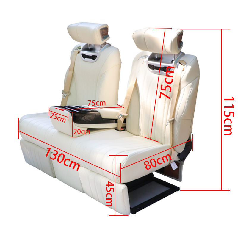 The Back Seat of The Commercial Vehicle's Double-seat Aviation Seat Can Be Flattened When The Bed MPV Seat Is Ventilated with Heated Belt Hidden Cabinet